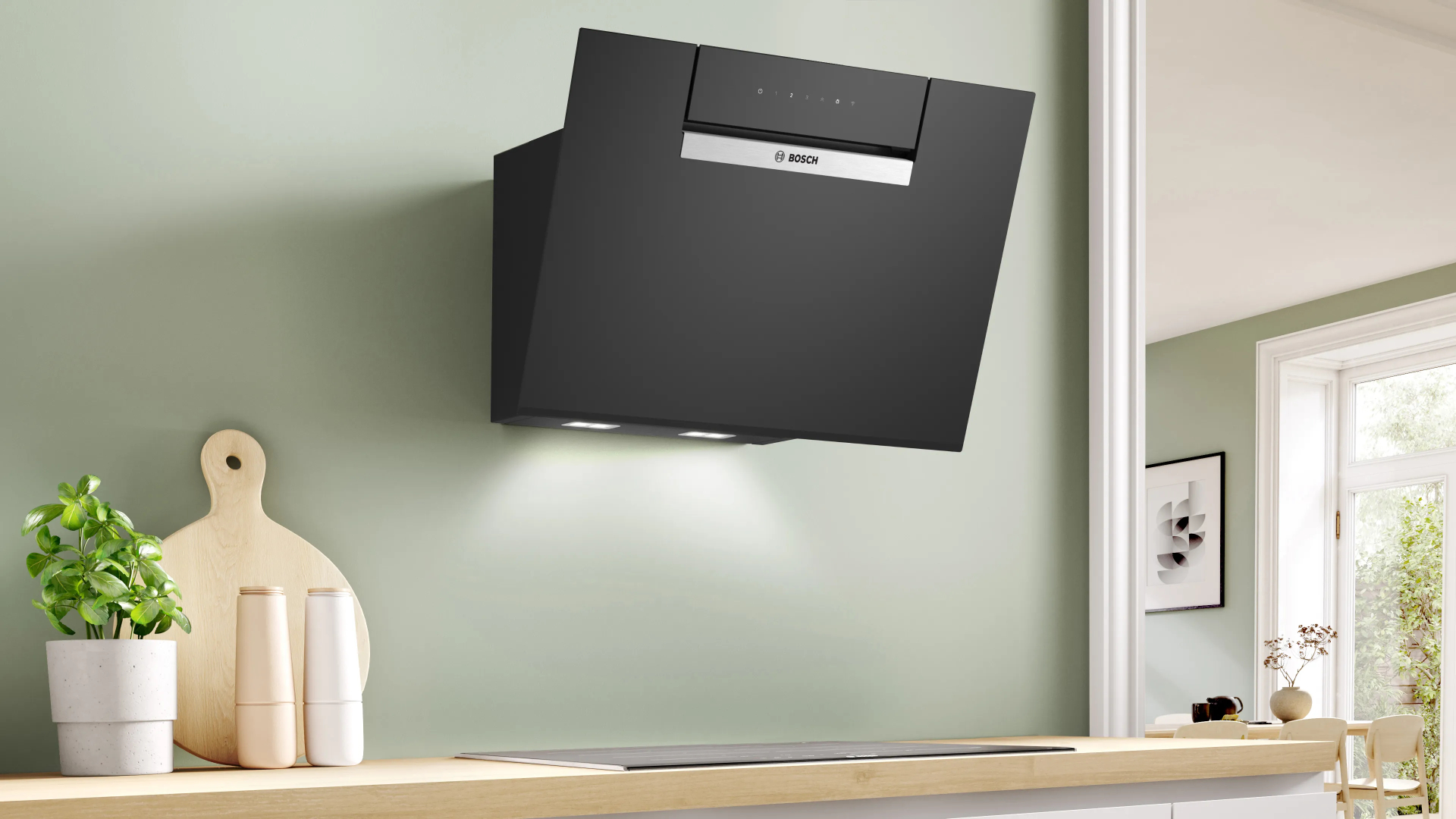 BOSCH SERIE 4 headfree dampkap - 60cm - DWK67FN60