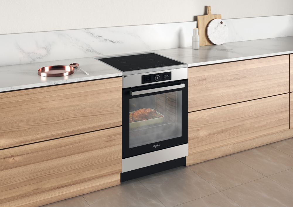 WHIRLPOOL fornuis met inductie kookplaat - 60cm - WS68IB8ACX/FR