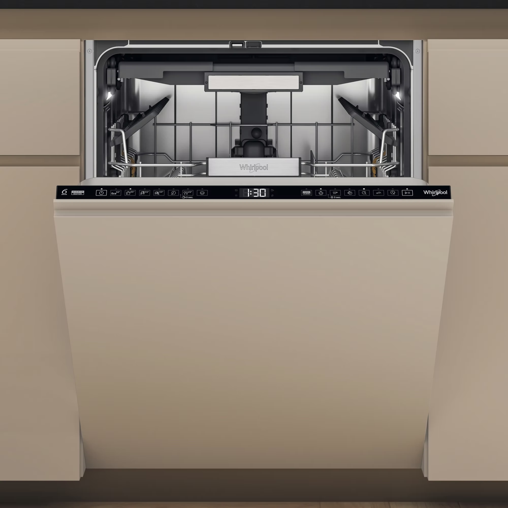 WHIRLPOOL vaatwasser volledig integreerbaar - W7IHF60TU