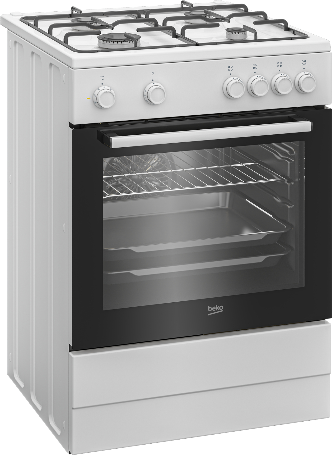 BEKO fornuis met gaskookplaat - 60cm - FBM6202W