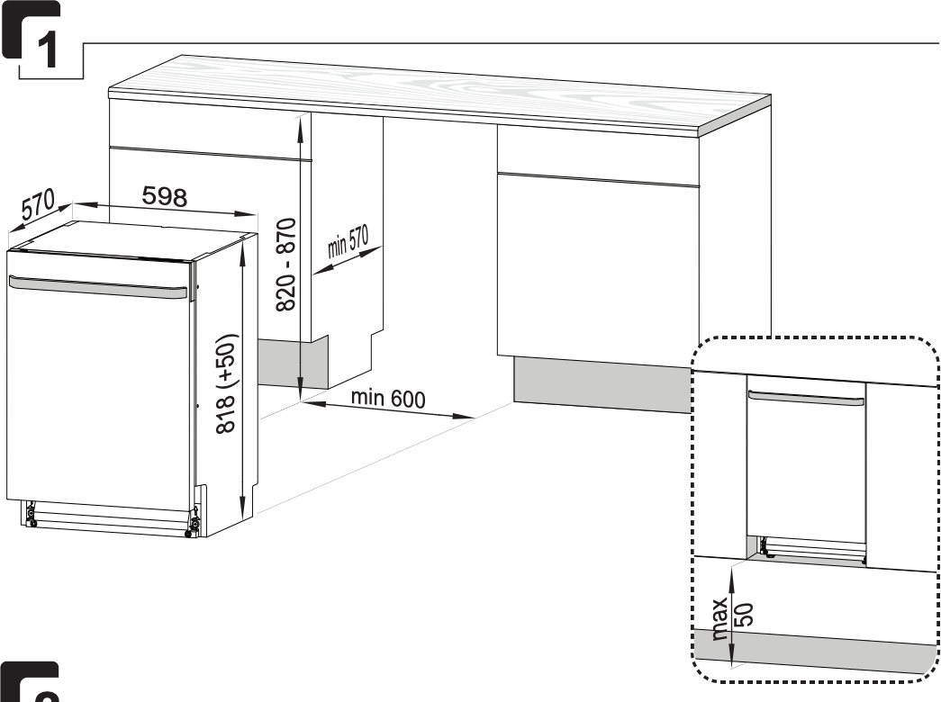 BEKO vaatwasser onderbouw - BDDN36420D