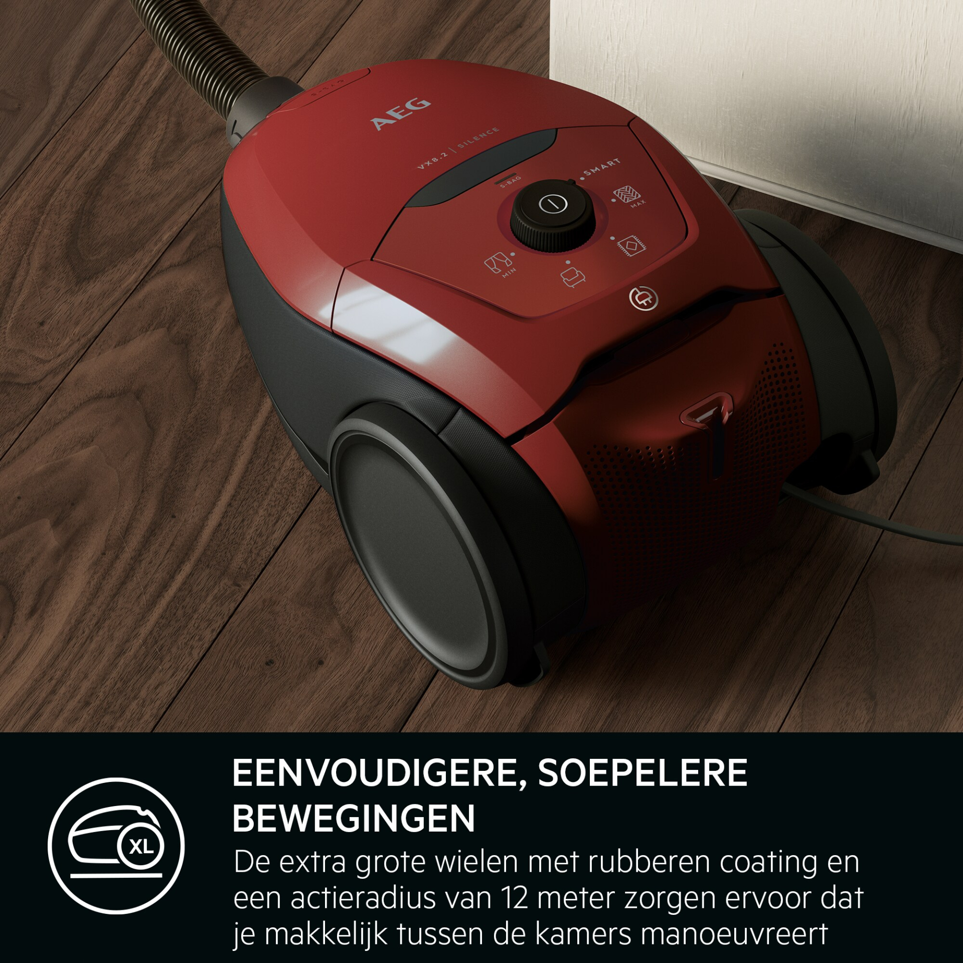 AEG SILENCE VX8.2 stofzuiger met zak - VX82-1-2CR