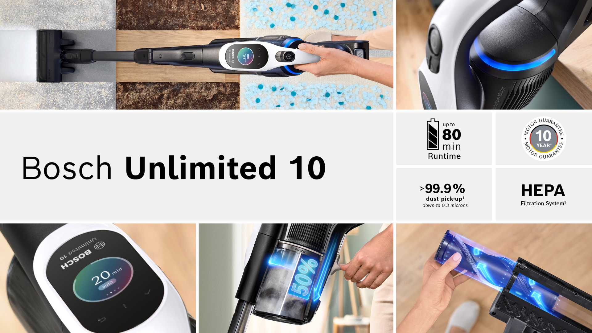 BOSCH  Unlimited 10 steelstofzuiger - BCS1041WAC