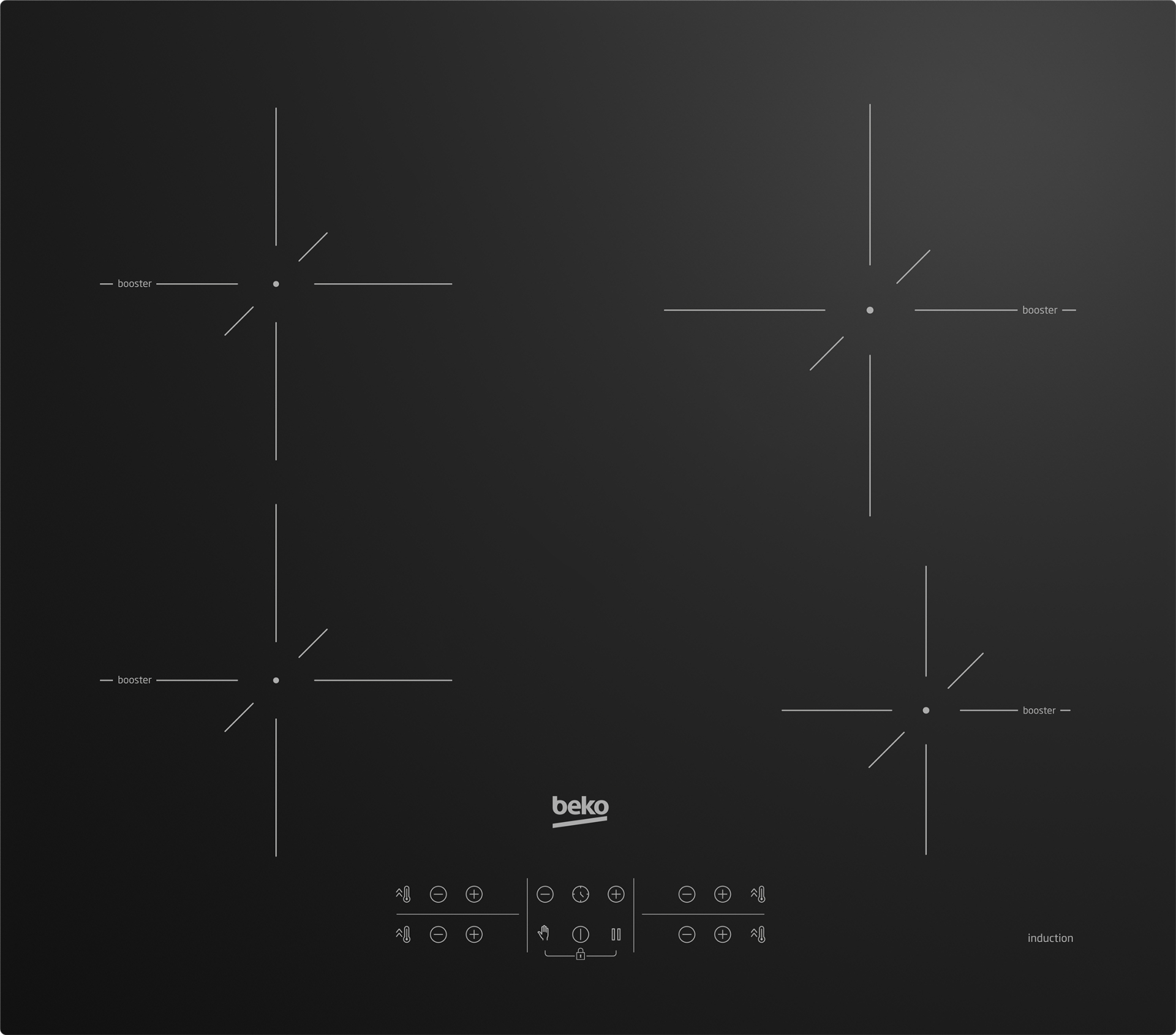 BEKO inductiekookplaat - 60cm - HII64200SMT