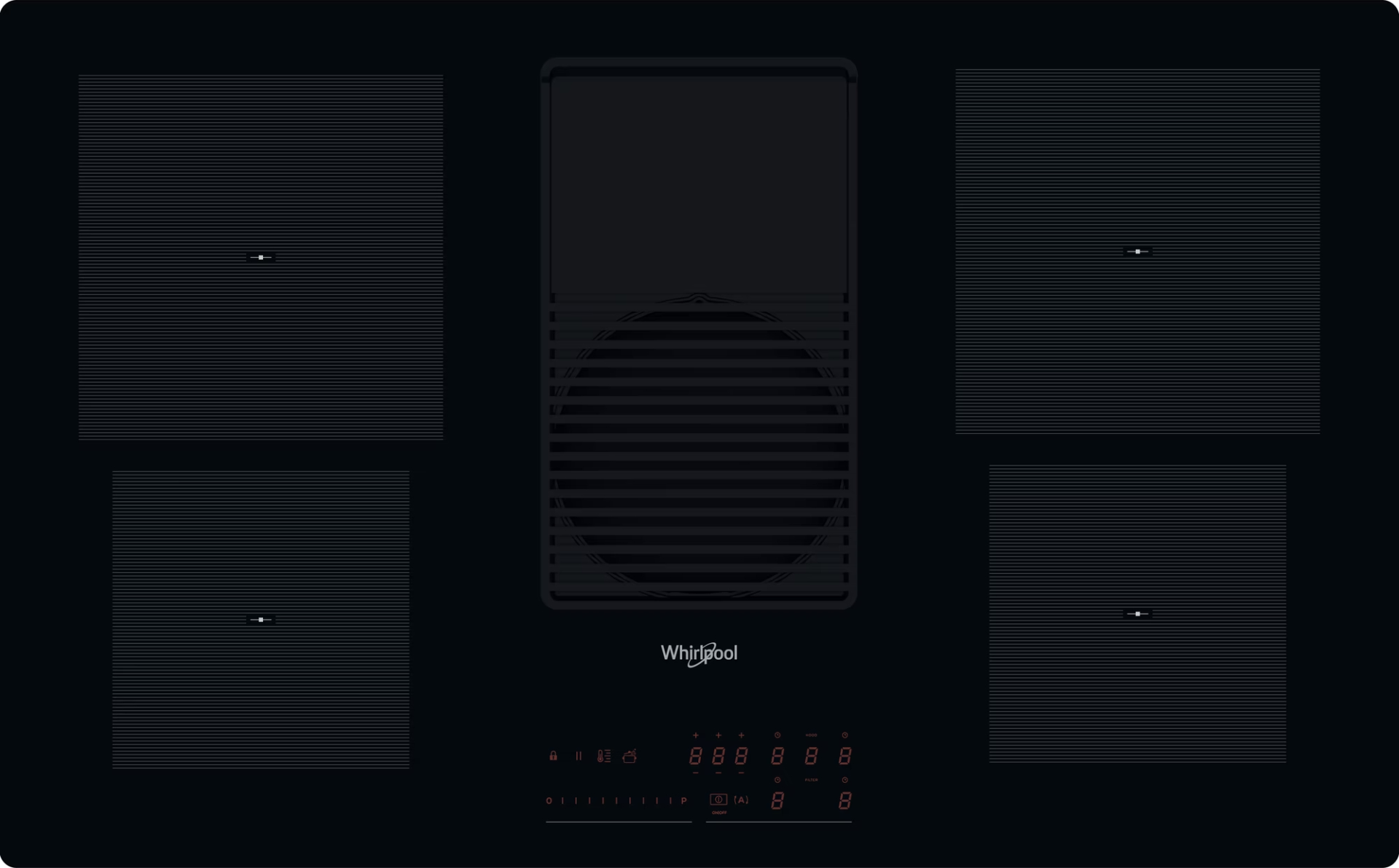 WHIRLPOOL kookplaat met afzuiging - 83cm - WVH92K1