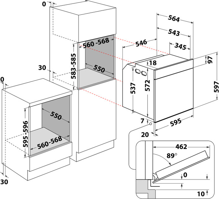 WHIRLPOOL W7 Collection Inbouw stoomoven - WOI7A8FPT1SSGA