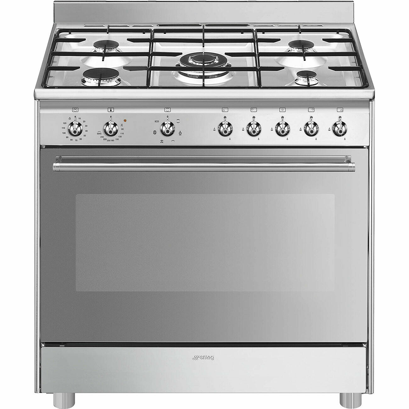 SMEG SX91GM fornuis met gaskookplaat - 90cm