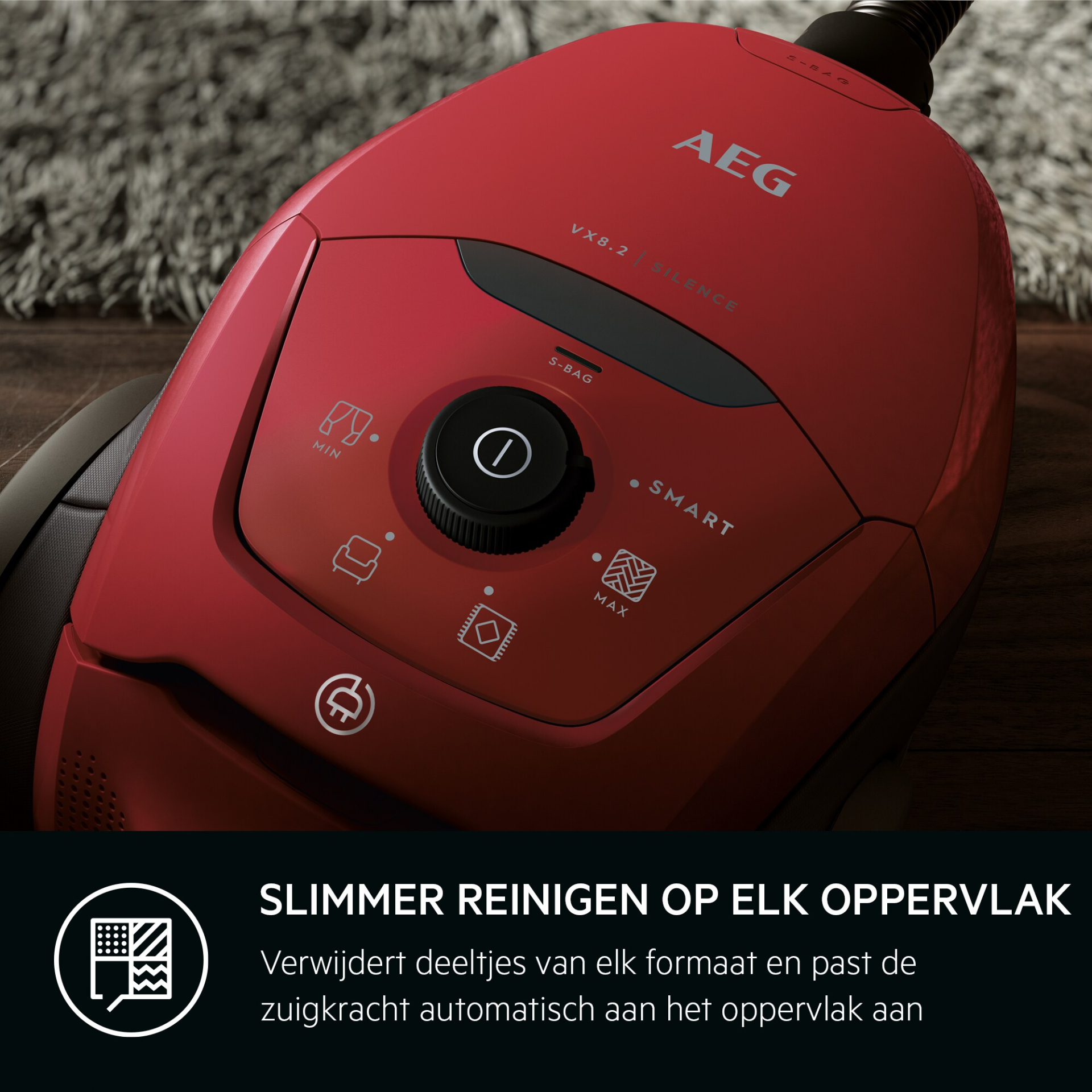AEG SILENCE VX8.2 stofzuiger met zak - VX82-1-2CR