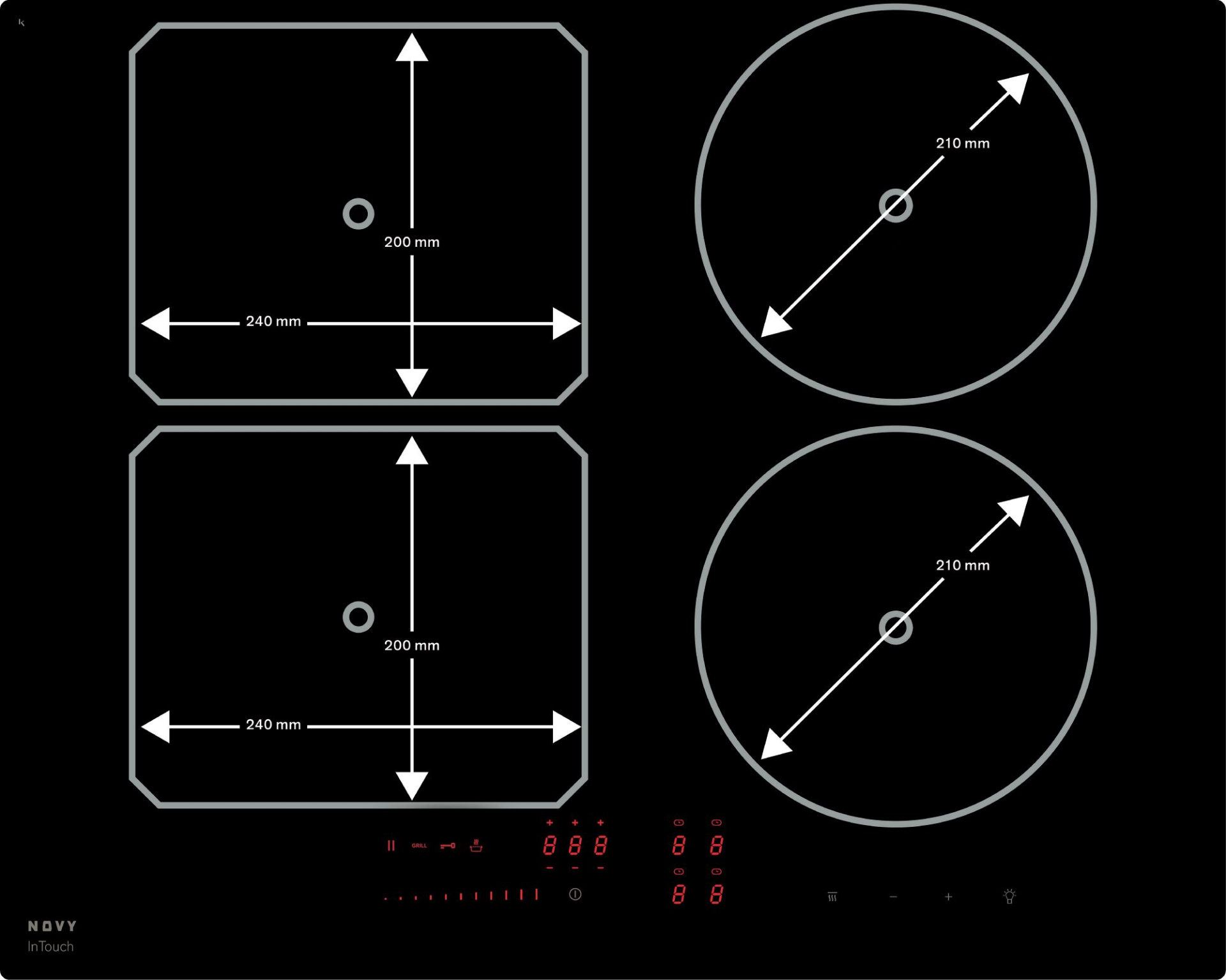 NOVY inductiekookplaat - 65cm - 1763