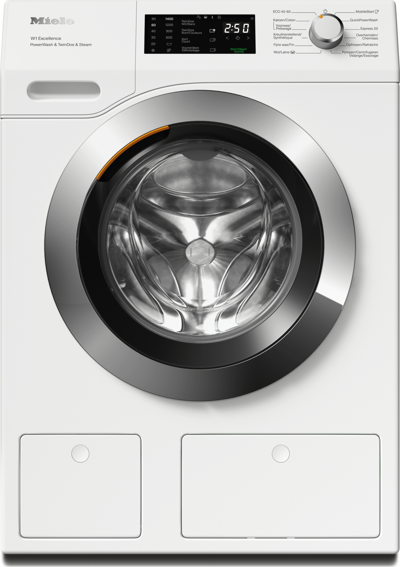 MIELE CHROME EDITION Wasmachine 9 kg - WEG895WPS