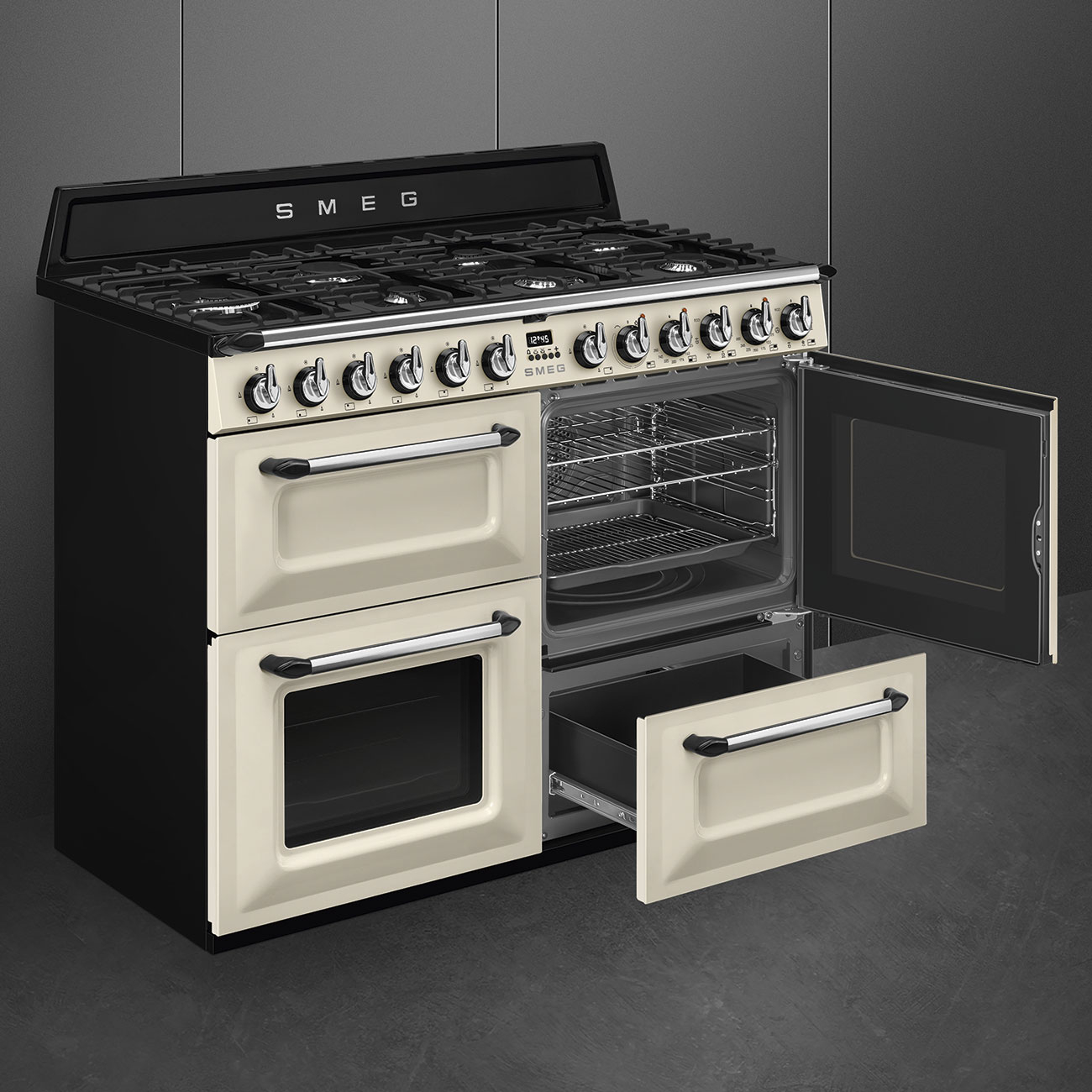 SMEG fornuis met gaskookplaat - 110cm - TR4110P1