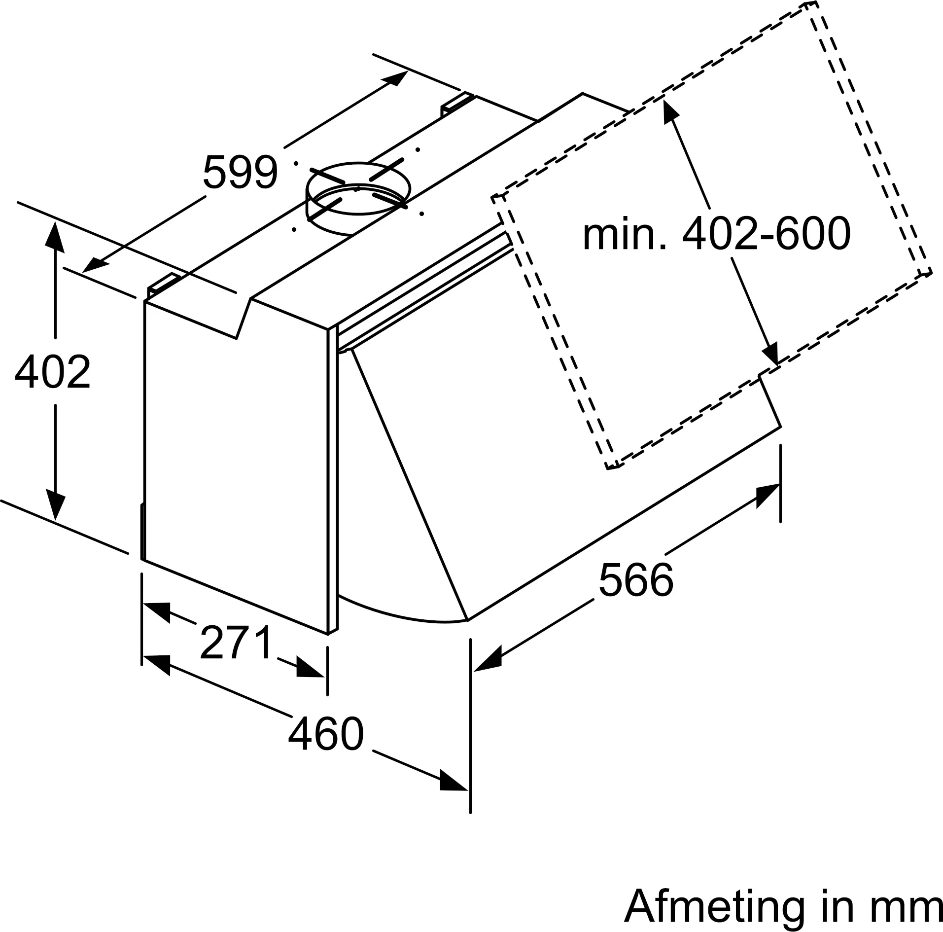 SIEMENS IQ100 geïntegreerde dampkap - 60cm - LE66MAC00