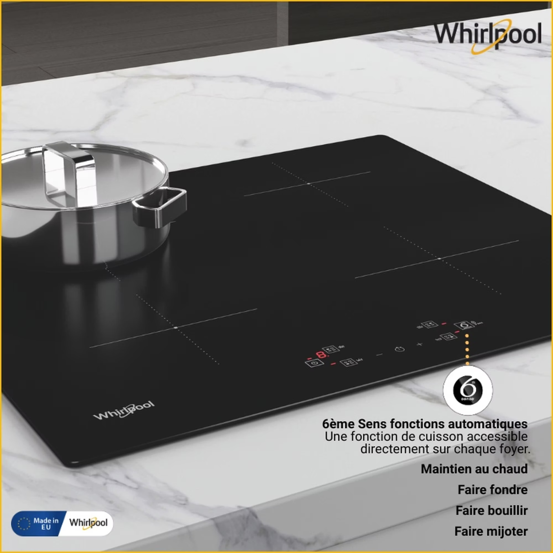WHIRLPOOL inductiekookplaat - 59cm - WSQ2160NE