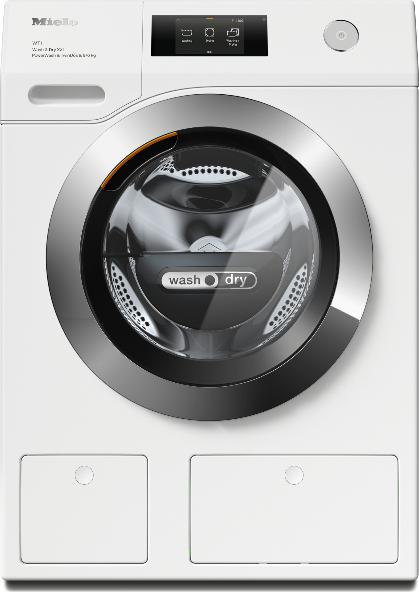 MIELE STANDARD CHROME EDITION was- droogcombinatie - WTW870WPM