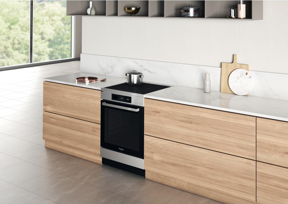 WHIRLPOOL fornuis met inductie kookplaat - 60cm - WS68IB8ACX/FR
