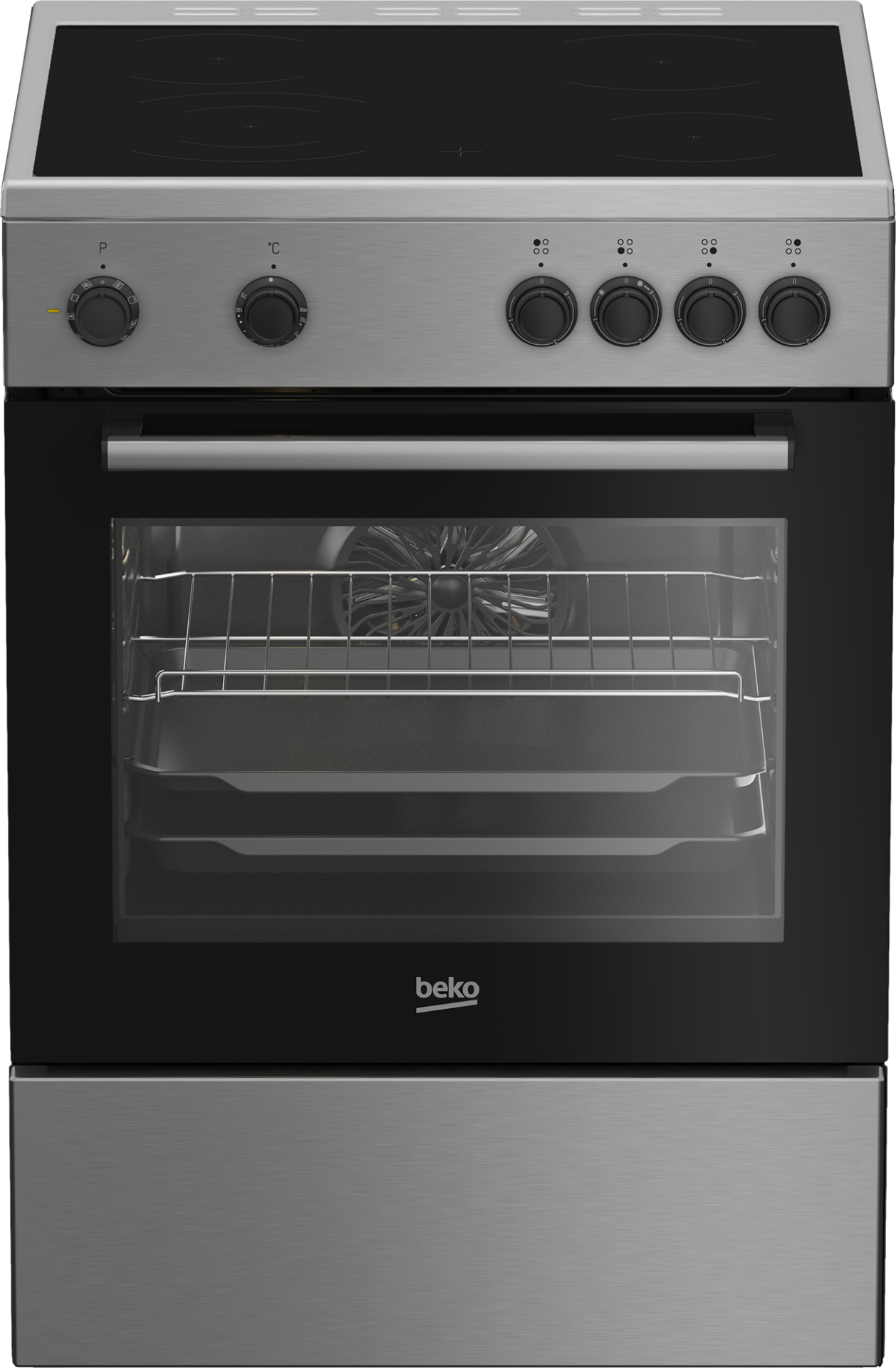 BEKO fornuis met electrische kookplaat - 60cm - FBM6701X