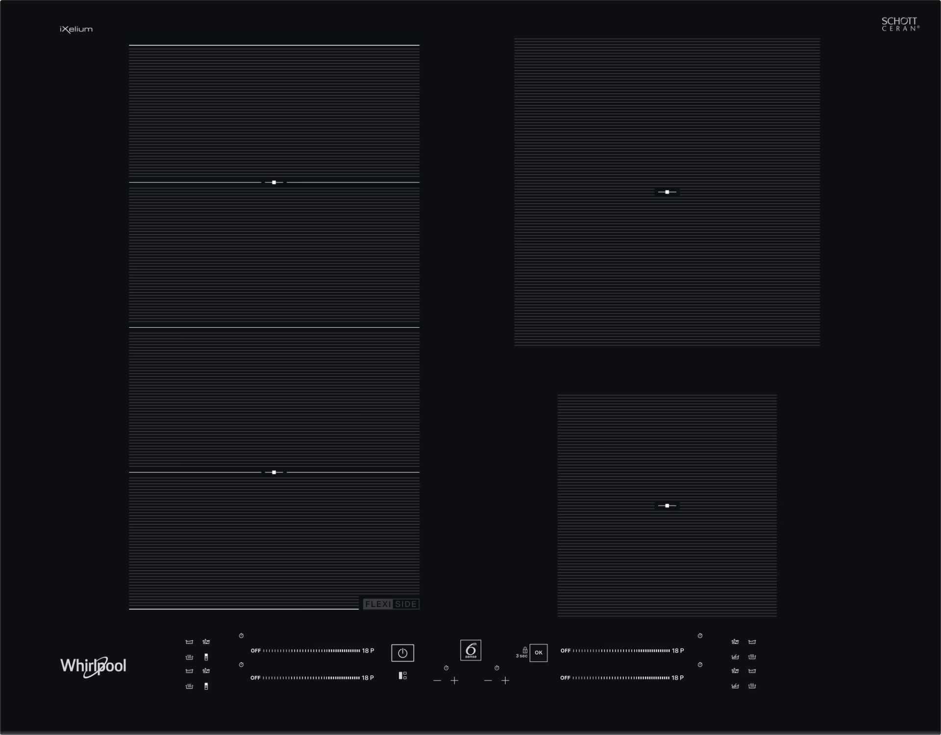 WHIRLPOOL inductiekookplaat - 65cm - WFS9365BFIXL