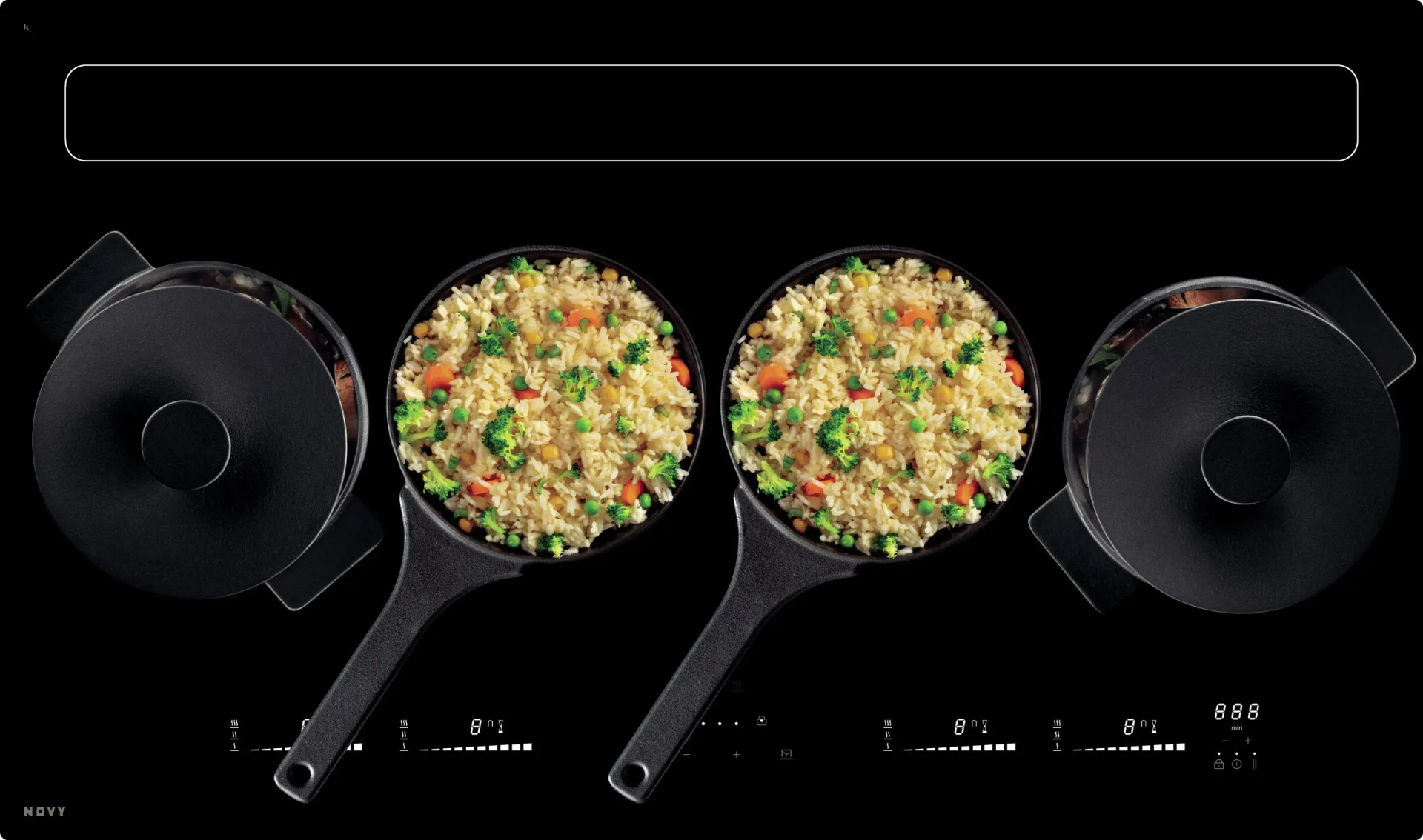 NOVY kookplaat met afzuiging - 88cm - 1821