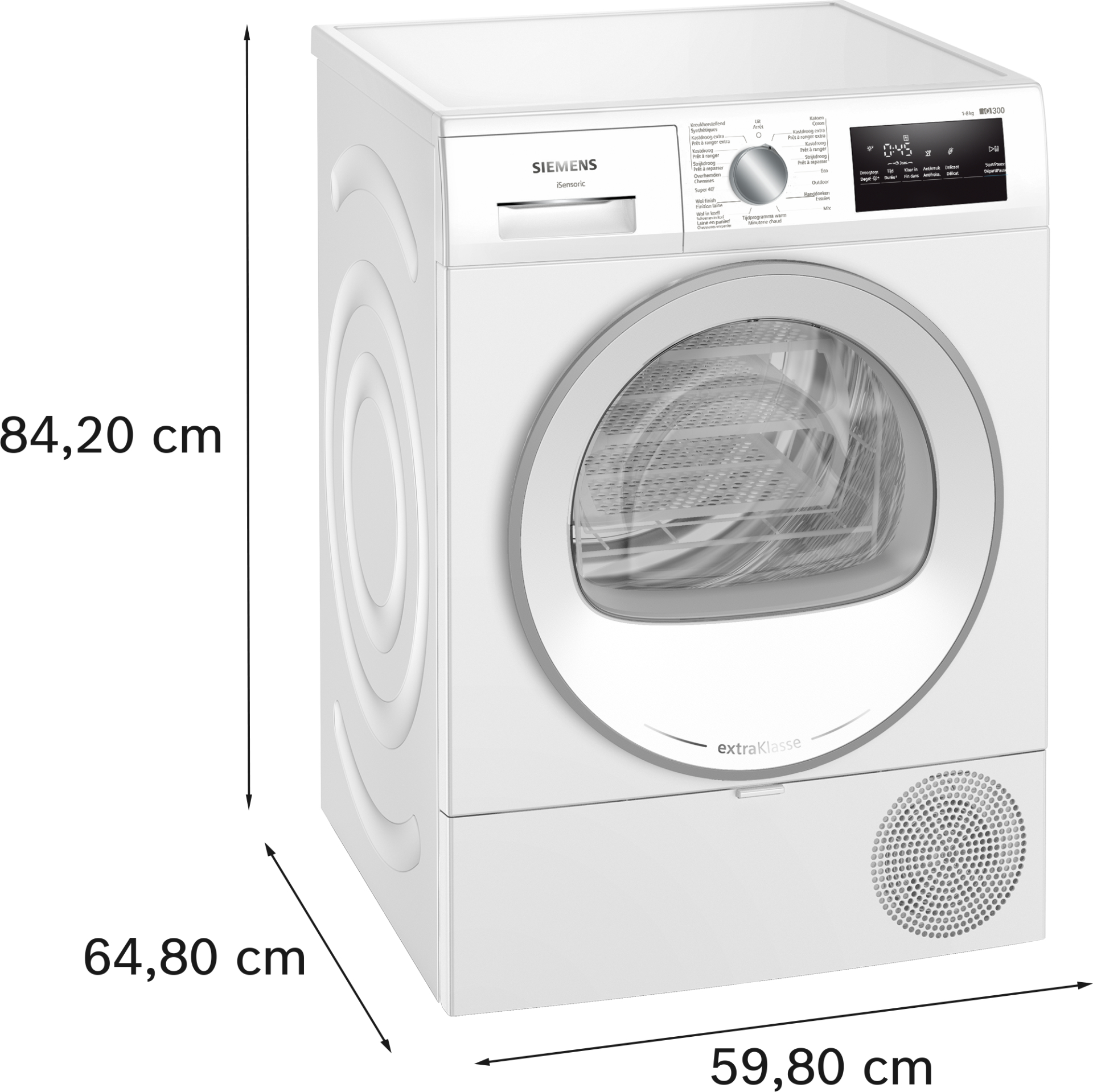 SIEMENS iQ300 Droogkast 8 kg - WT45H20SFG