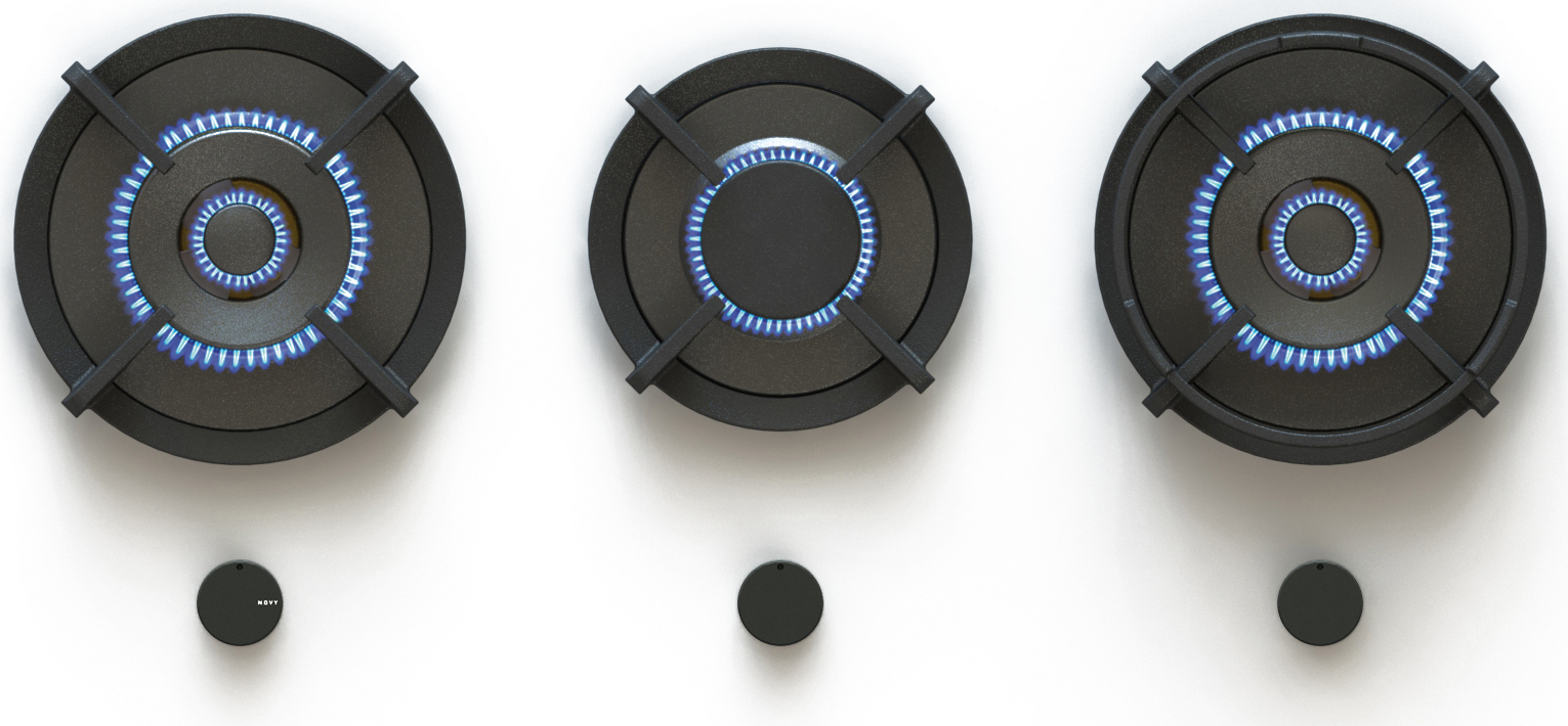 NOVY gaskookplaat - domino - 56008