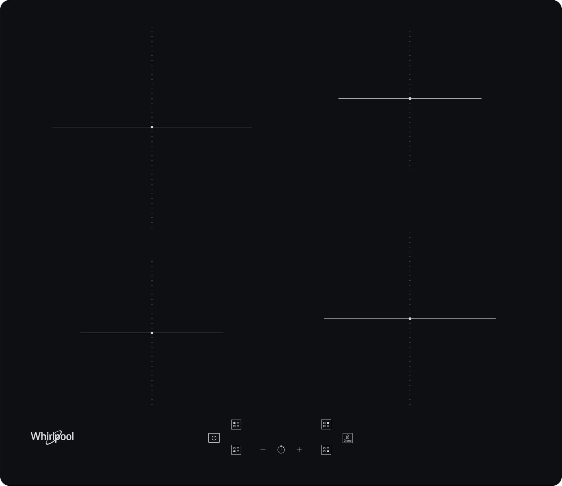 WHIRLPOOL inductiekookplaat - 60cm - WSQ4860NE