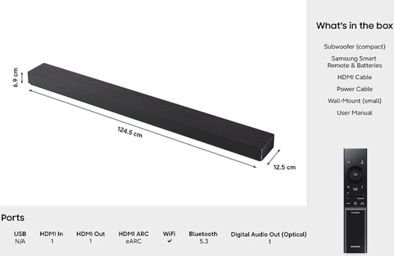 SAMSUNG Soundbar - HW-QS90H/XN