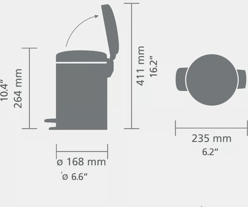 BRABANTIA pedaalemmer - 252181