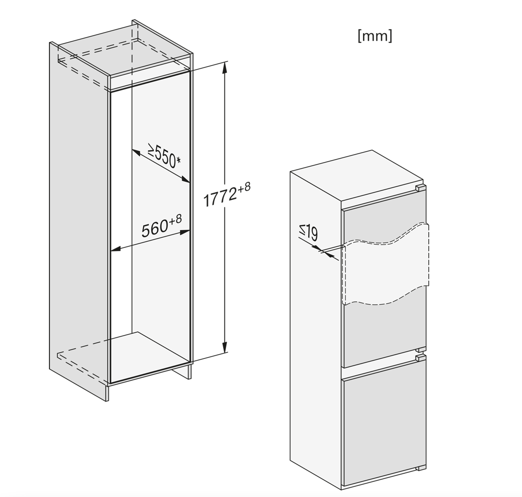 MIELE Inbouw koel-vriescombinatie - KDN7724EACTIVE
