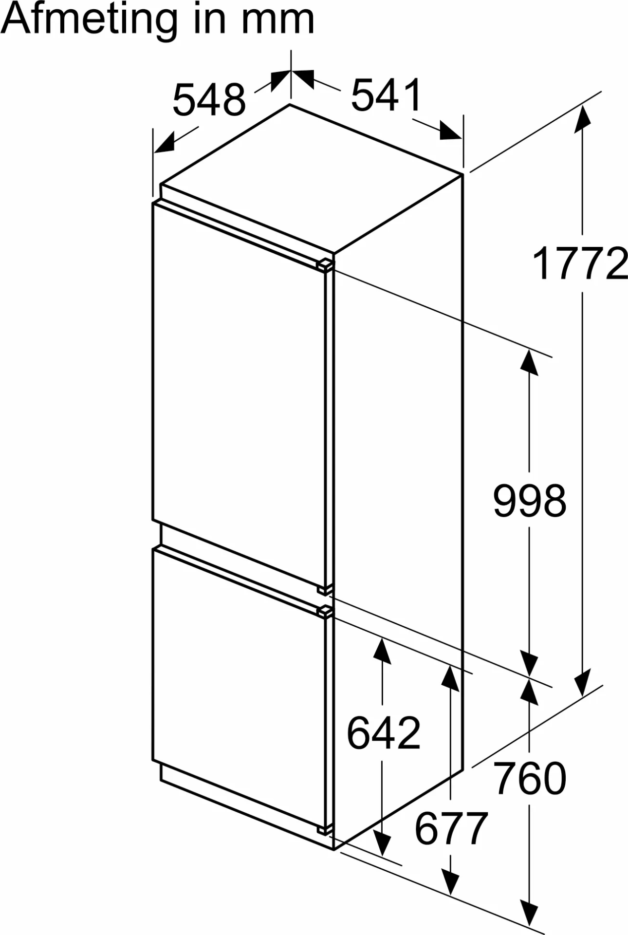 SIEMENS IQ300 koel-/vriescombinatie - 178cm - KI86VVSE0