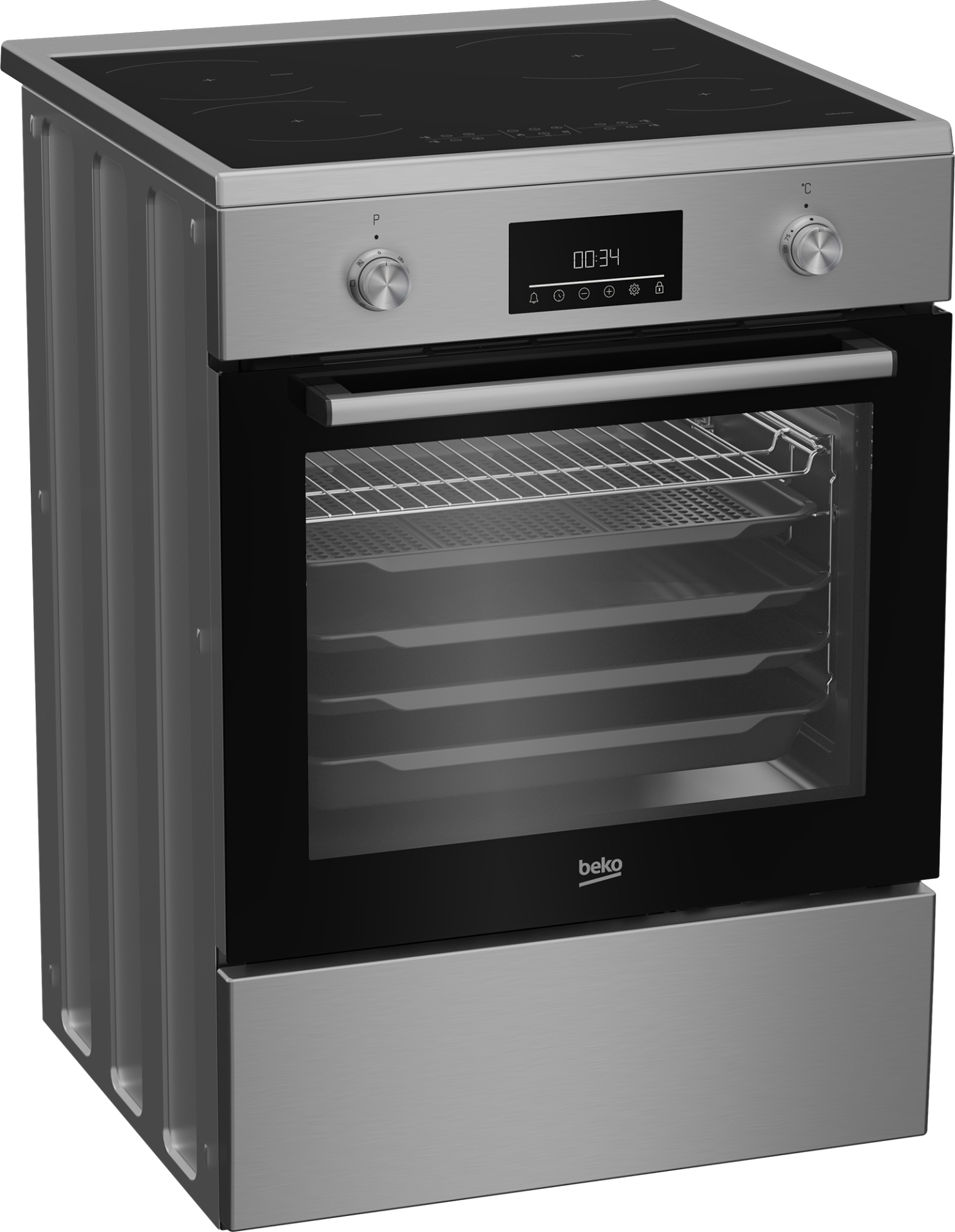 BEKO fornuis met inductie kookplaat - 60cm - FBMA6930GX