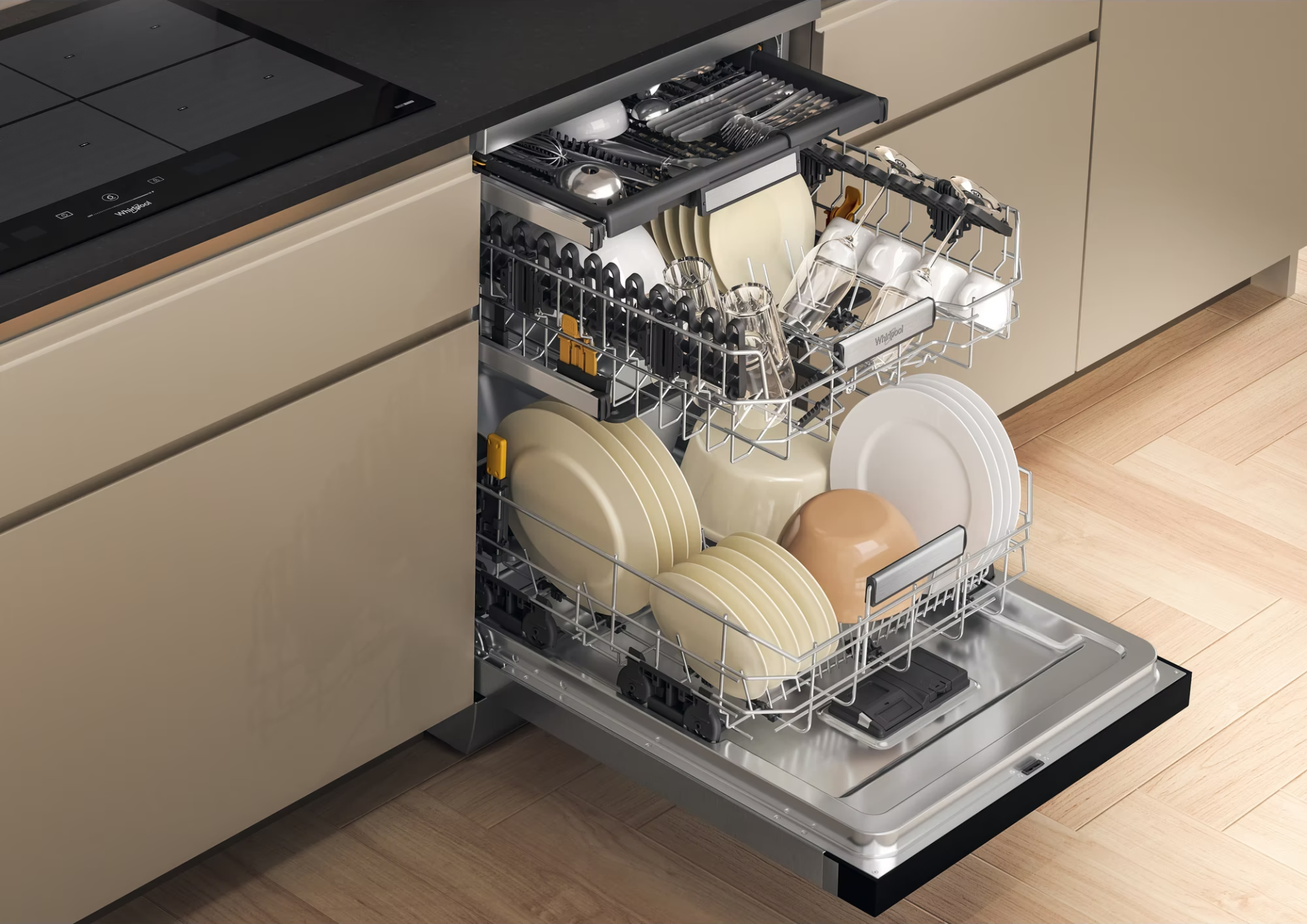 WHIRLPOOL vrijstaande vaatwasser - W7FHS41X