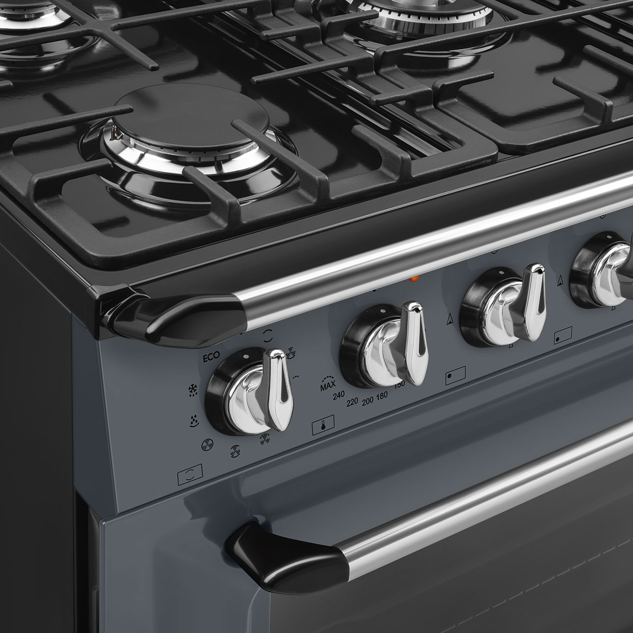 SMEG fornuis met gaskookplaat - 90cm - TR90GMGR