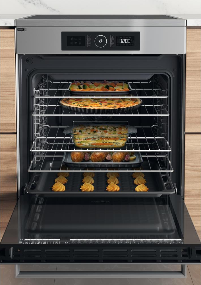 WHIRLPOOL fornuis met inductie kookplaat - 60cm - WS68IB8ACX/FR