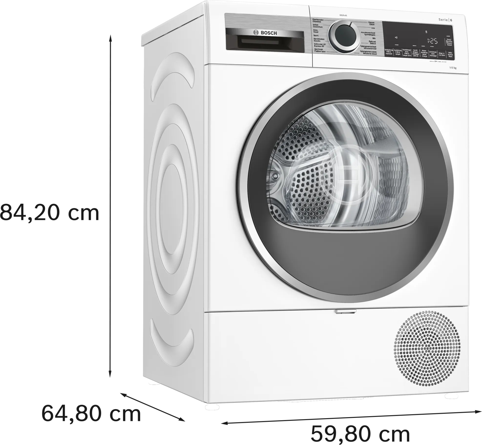 BOSCH Serie 6 Droogkast 9 kg - WQG2420WFG