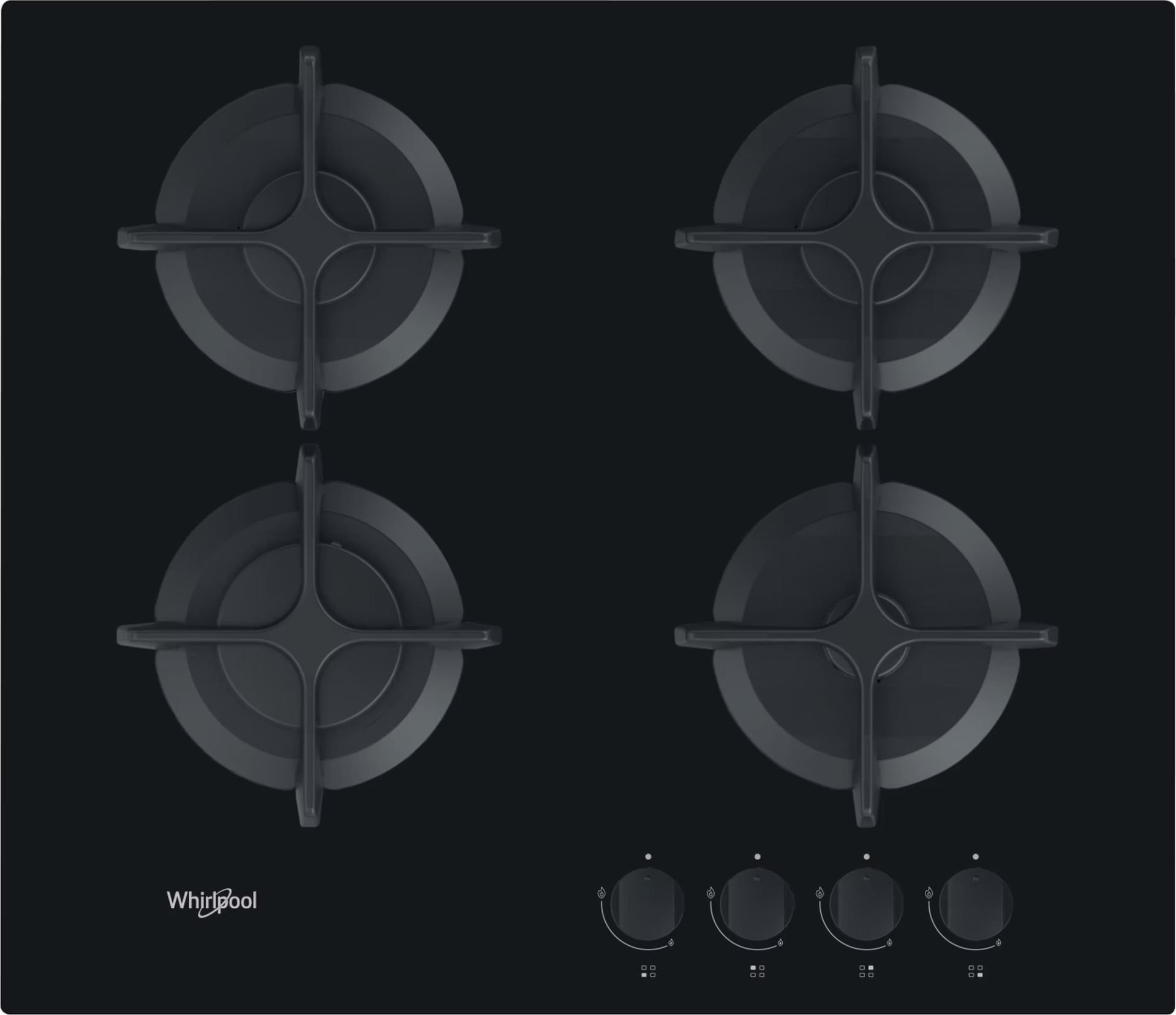 WHIRLPOOL gaskookplaat - 59cm - GOB616NB