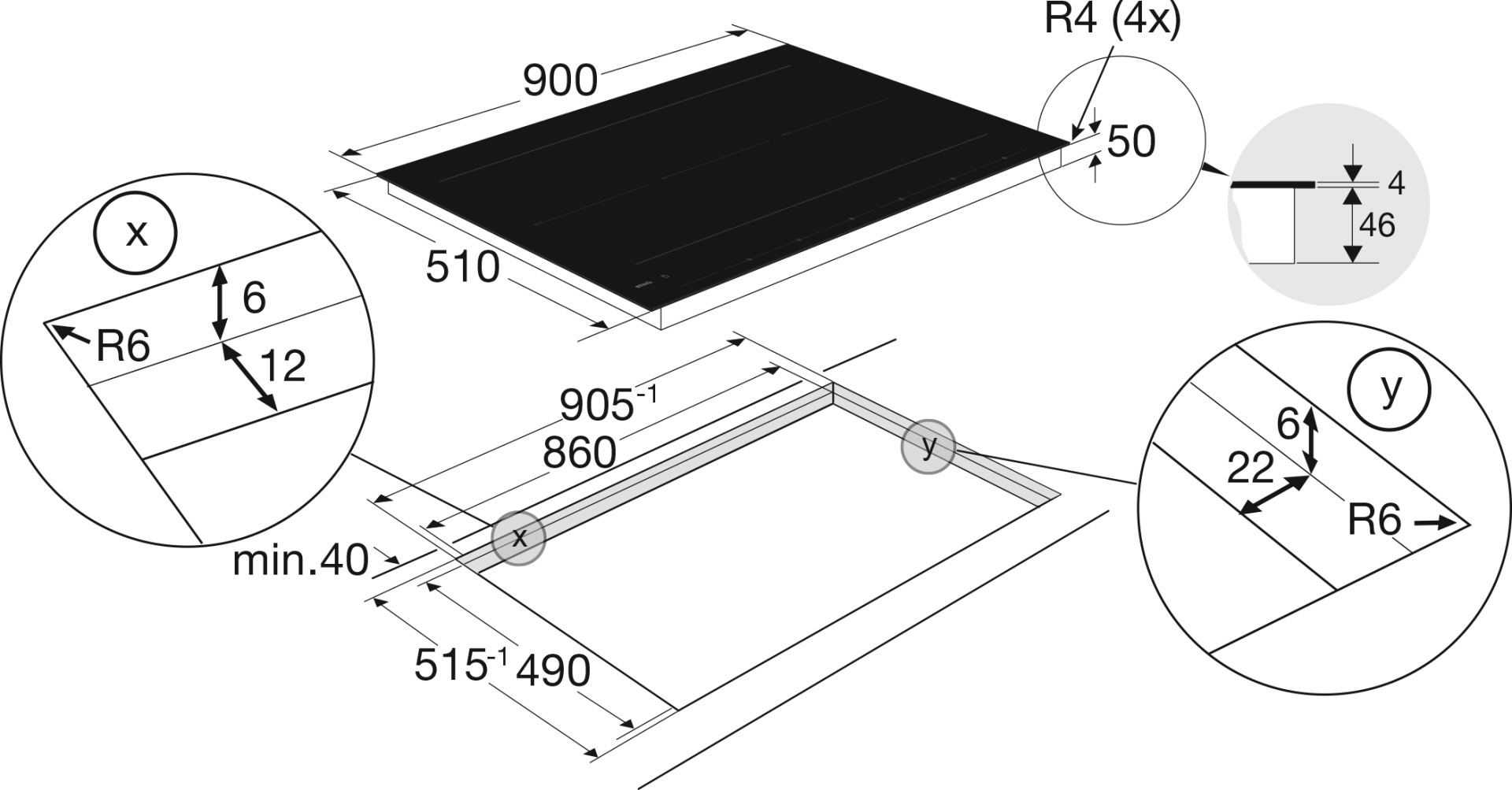 ATAG inductiekookplaat - 90cm - HI29672SVI
