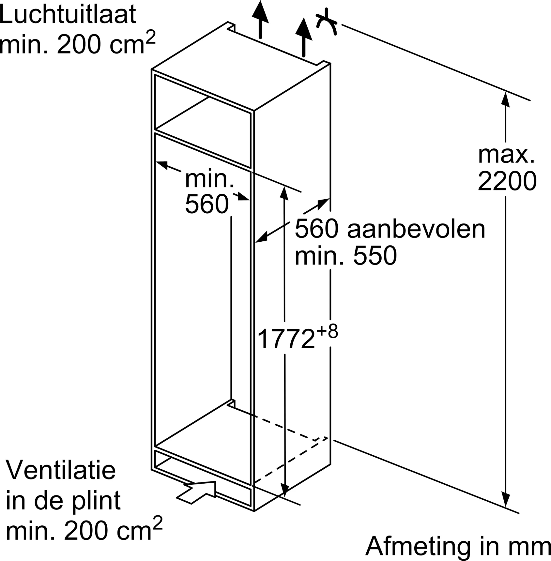 SIEMENS IQ500 koelkast zonder vriesvak - 177cm - KI81REDD0