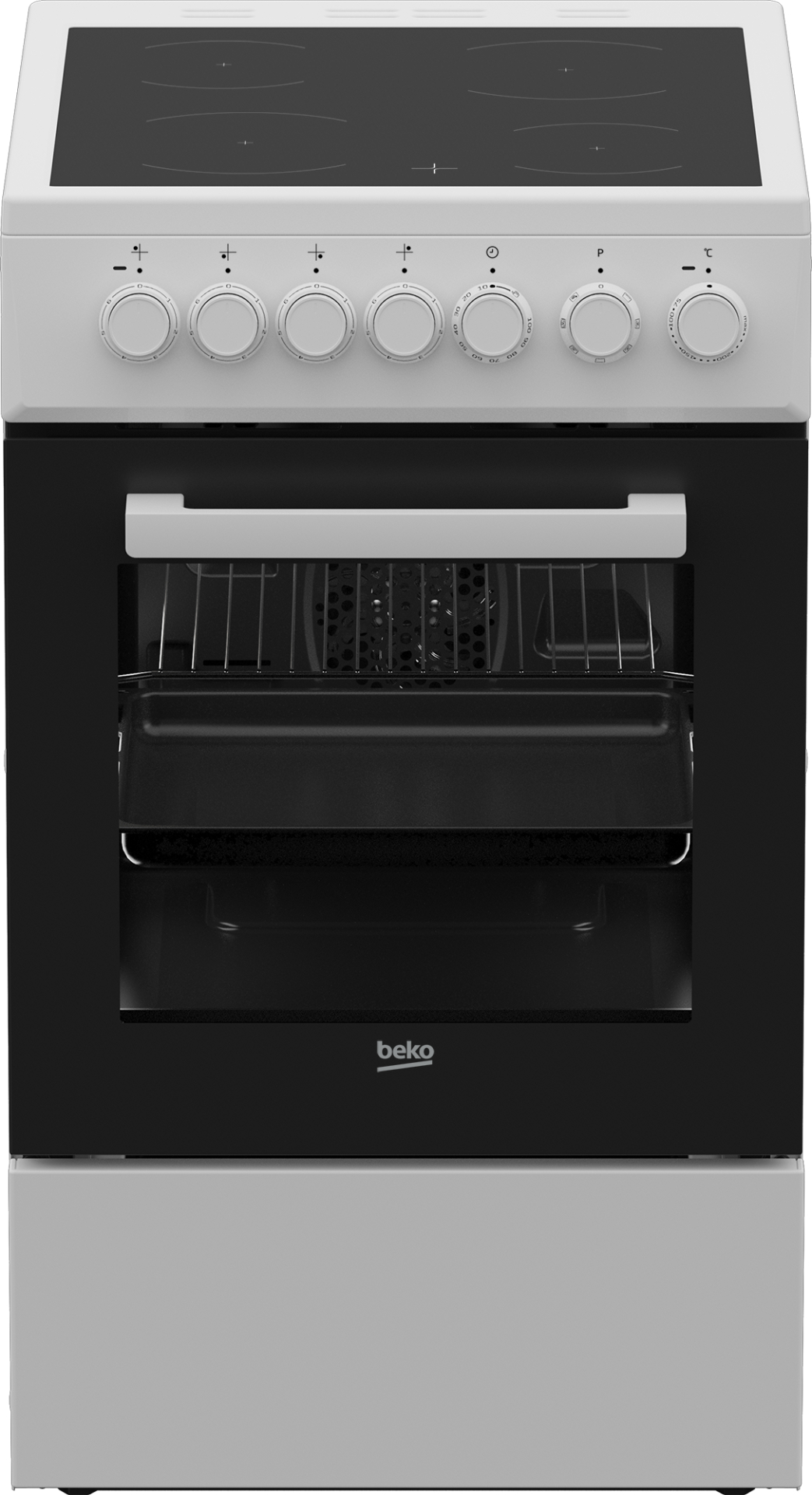 BEKO fornuis met keramische kookplaat - 50cm - FSM57100GW
