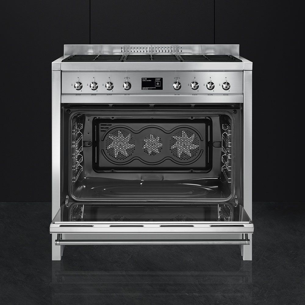 SMEG fornuis met gaskookplaat - 90cm - A1-9