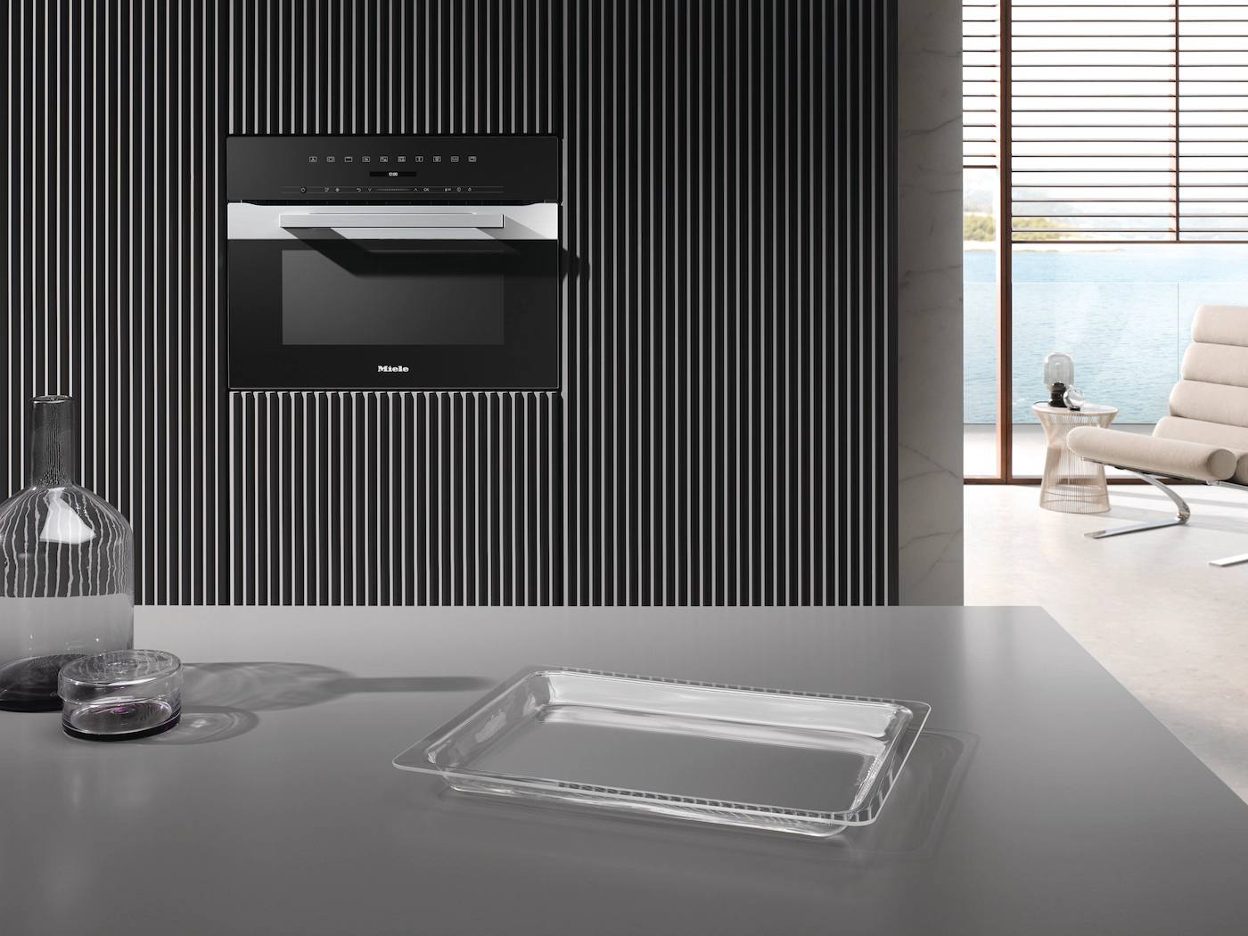 MIELE PURELINE multifunctionele oven met microgolfoven - 45cm - H7240BMCS