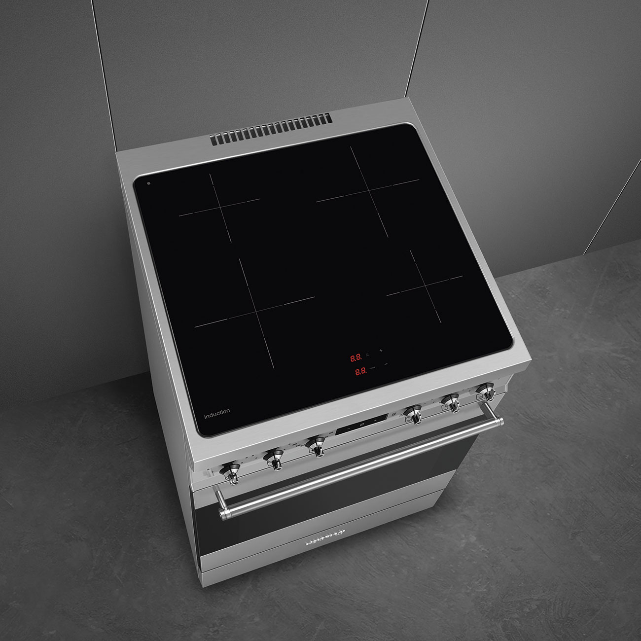 SMEG fornuis met inductie kookplaat - 60cm - C6IMXM2