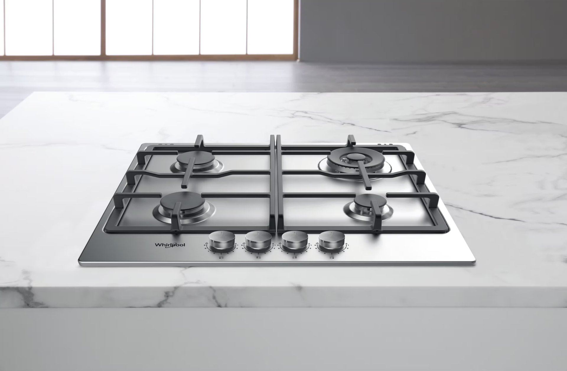 WHIRLPOOL gaskookplaat - 58cm - TKRL661IXEU