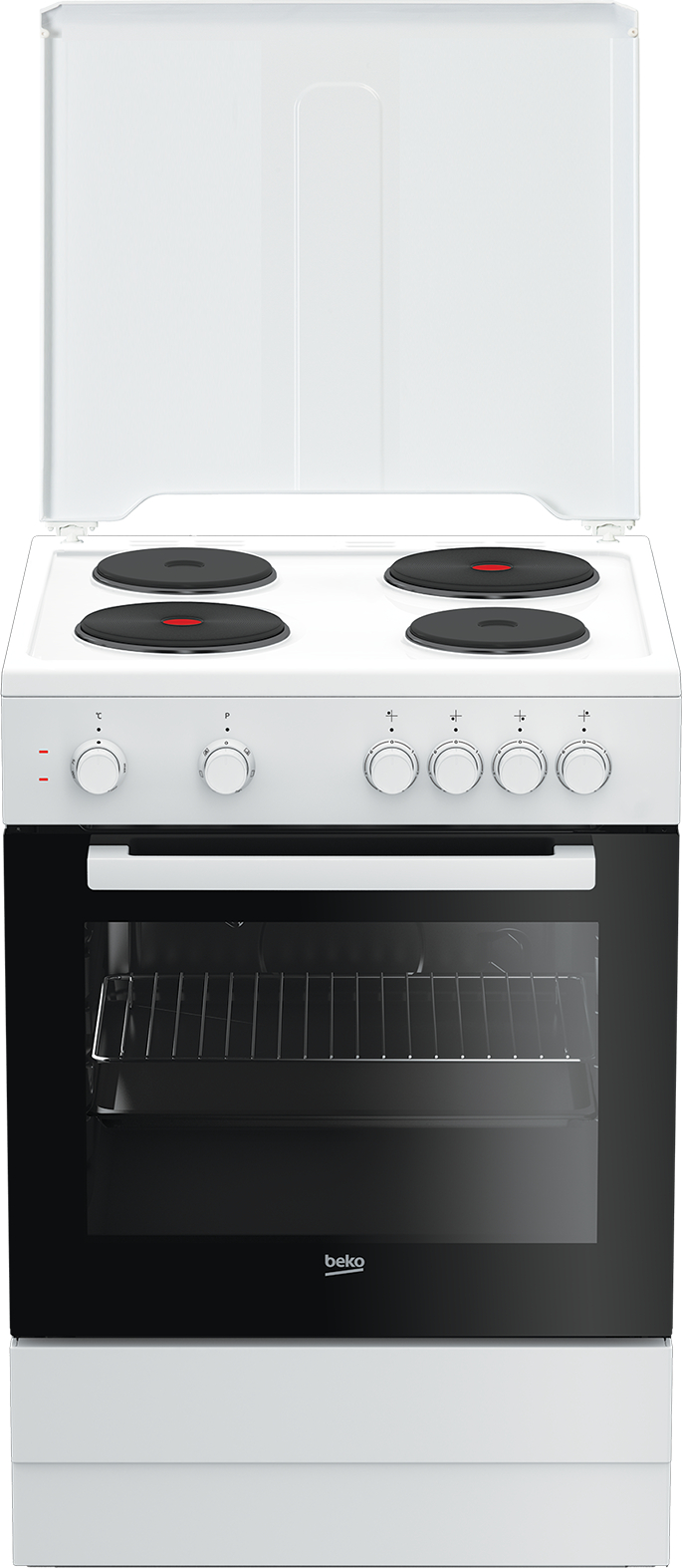 BEKO fornuis met electrische kookplaat - 60cm - FBS66000GW