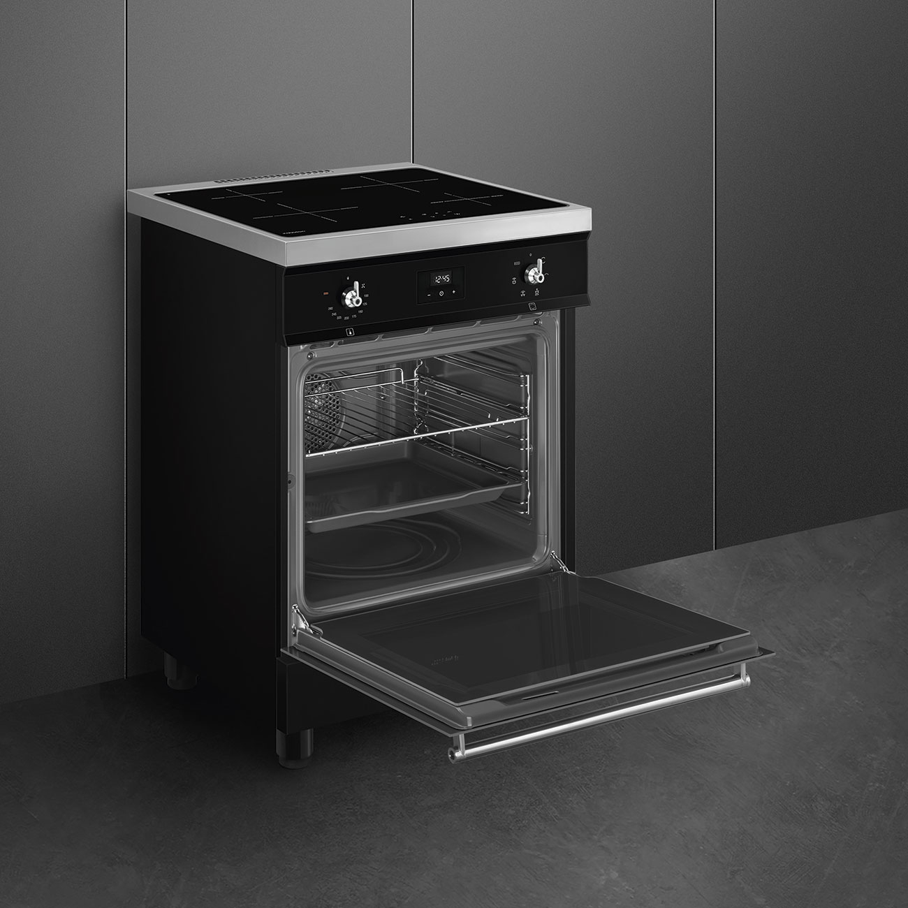 SMEG fornuis met inductie kookplaat - 60cm - C6IMBLT2