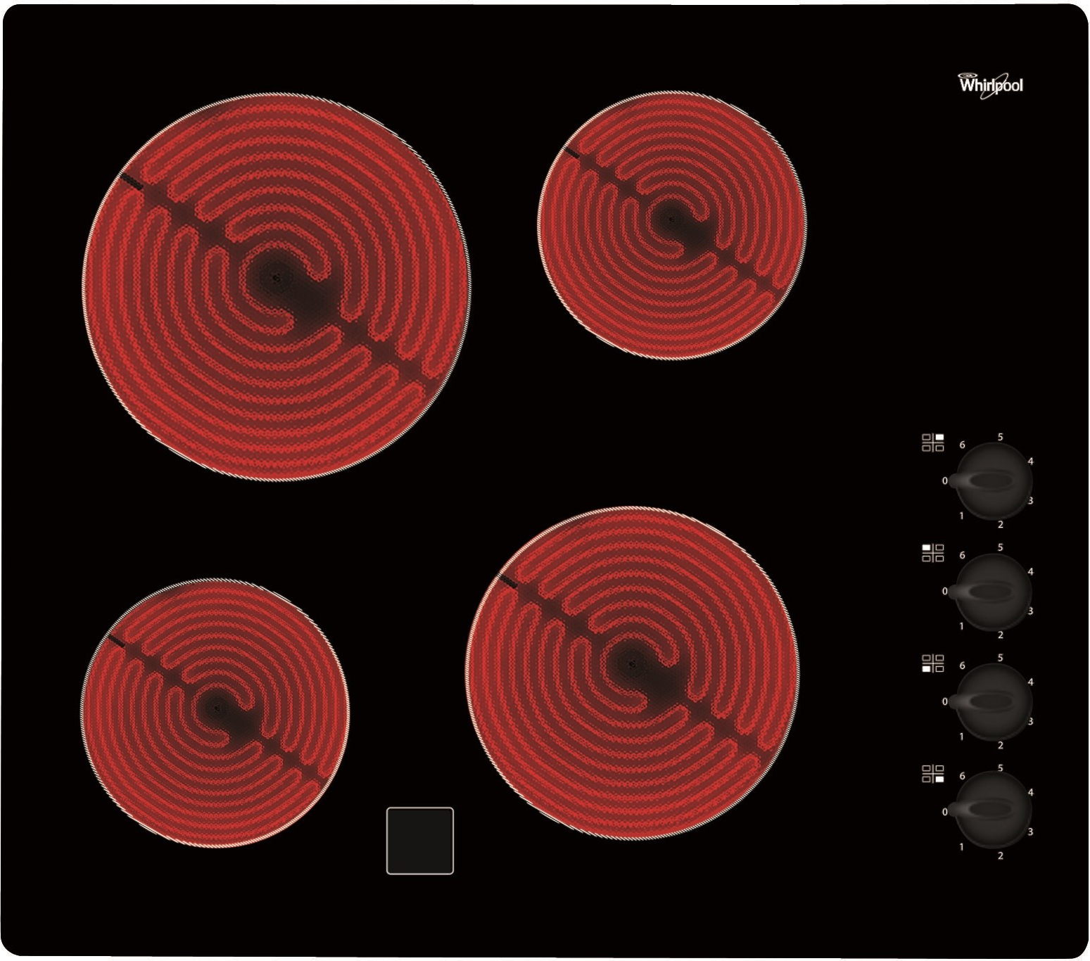 WHIRLPOOL vitrokeramische kookplaat - 58cm - AKM9010NE