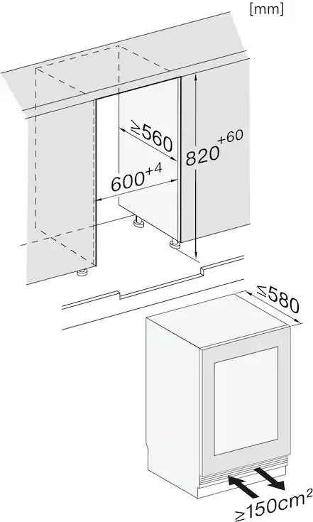 MIELE onderbouw wijnkoelkast - KWTUS7096E