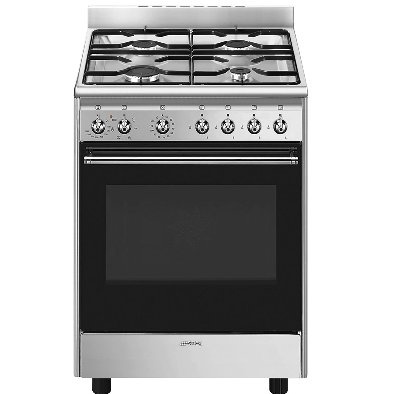 SMEG CX60GMX fornuis met gaskookplaat - 60cm