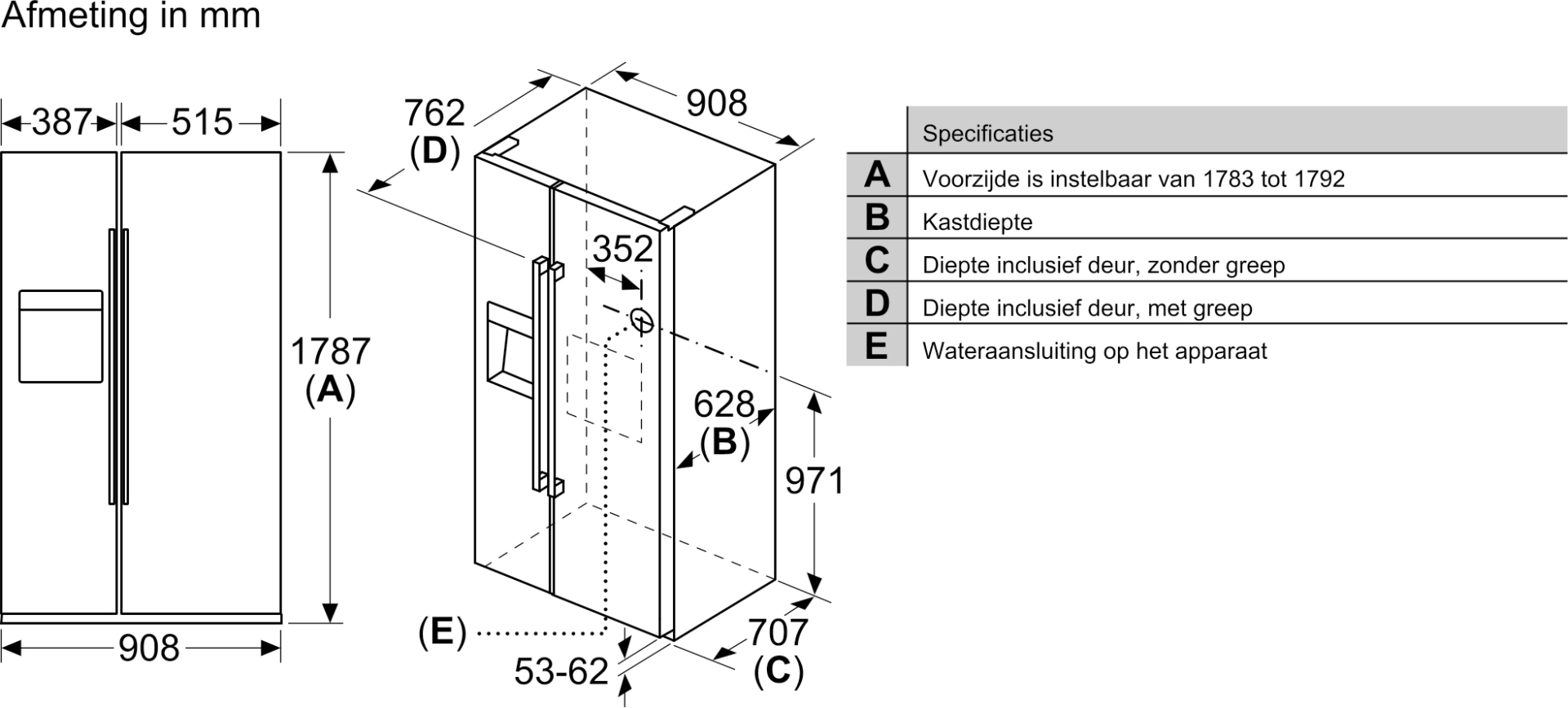 BOSCH SERIE 6 Side-by-side - KAD93AIEP