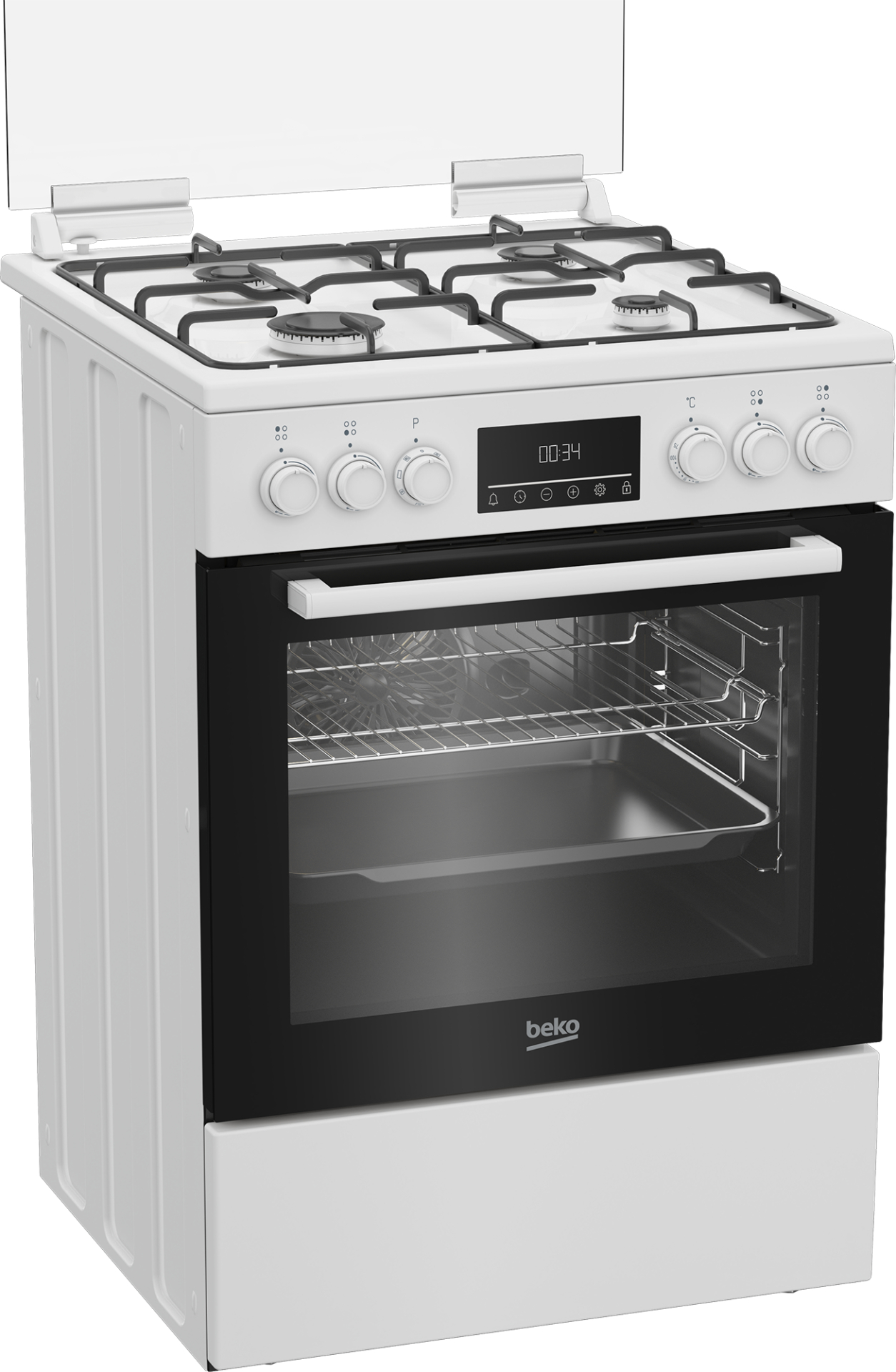 BEKO fornuis met gaskookplaat - 60cm - FBM62320WDSN