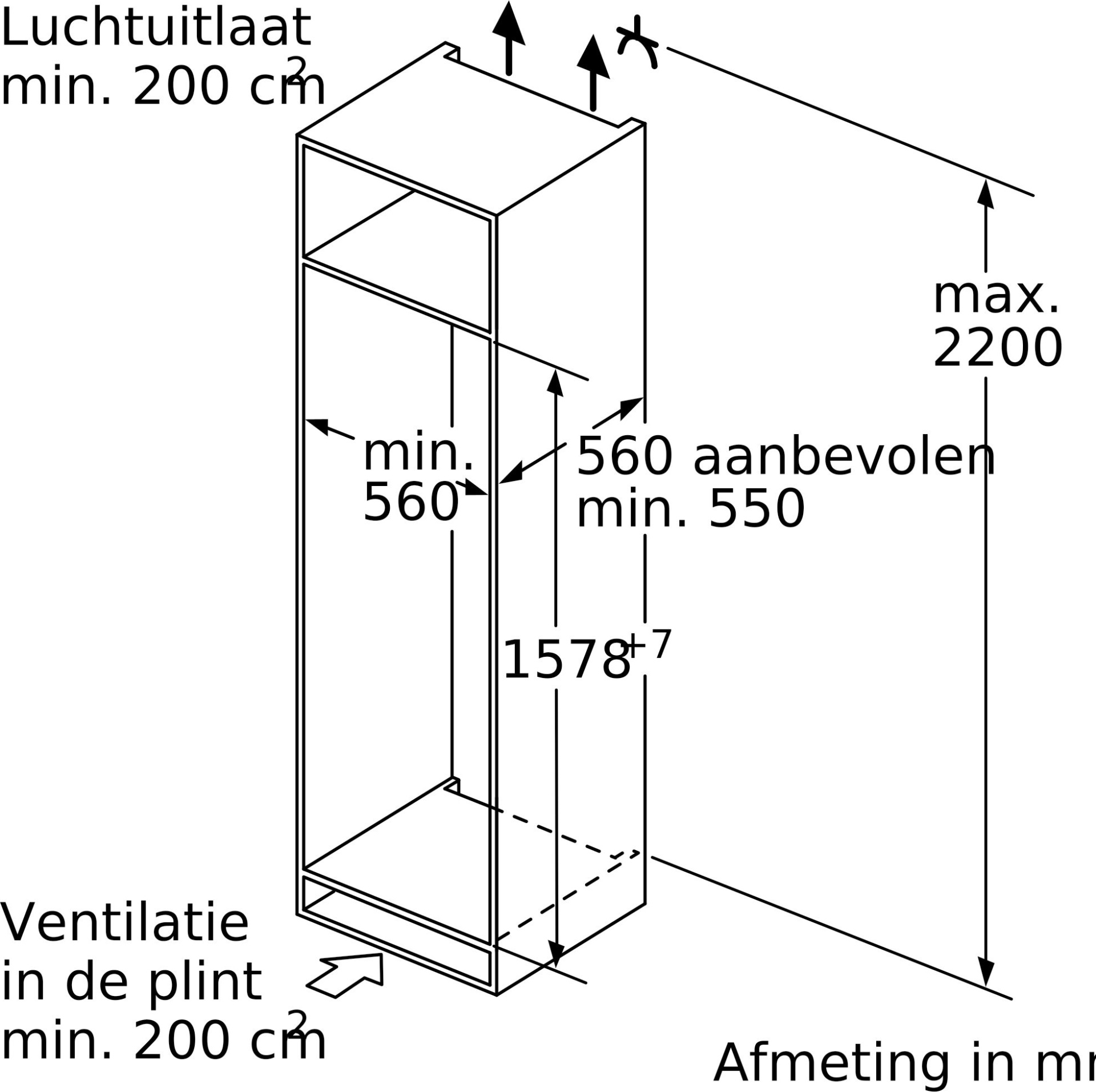 SIEMENS IQ500 koel-/vriescombinatie - 158cm - KI77SADE0